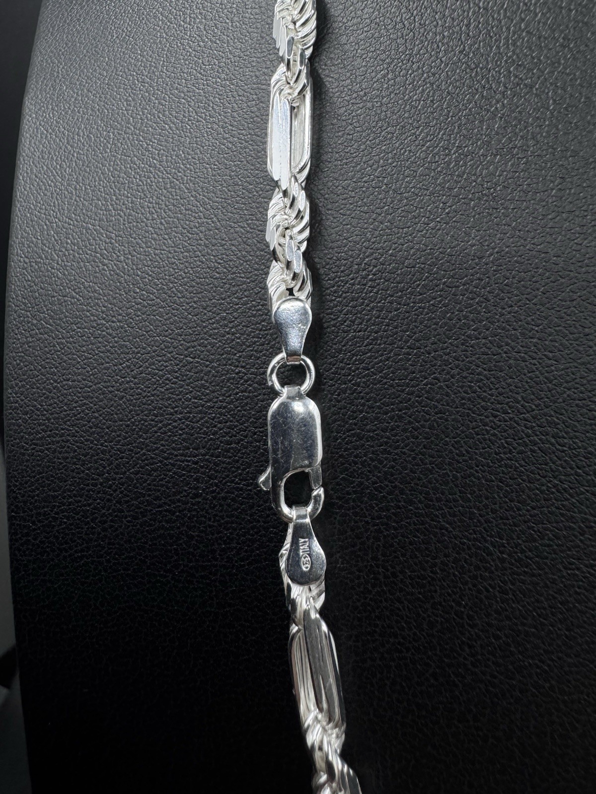 Milano Figarope Chain Real Solid 925 Sterling Silver Necklace 4.5mm 24inch