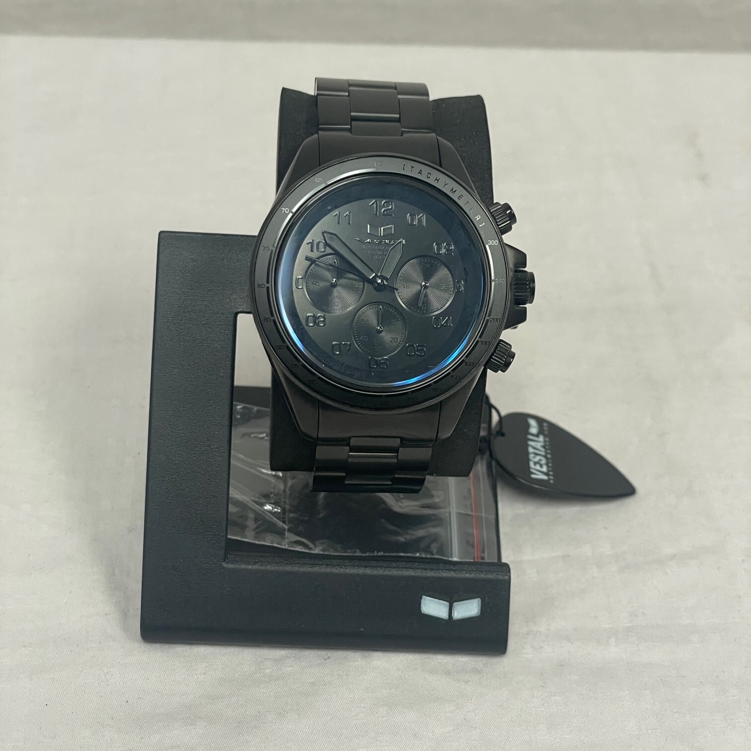 Vestal Adult Men’s ZR2 Chronograph Watch Brushed Black/Black ZR2007