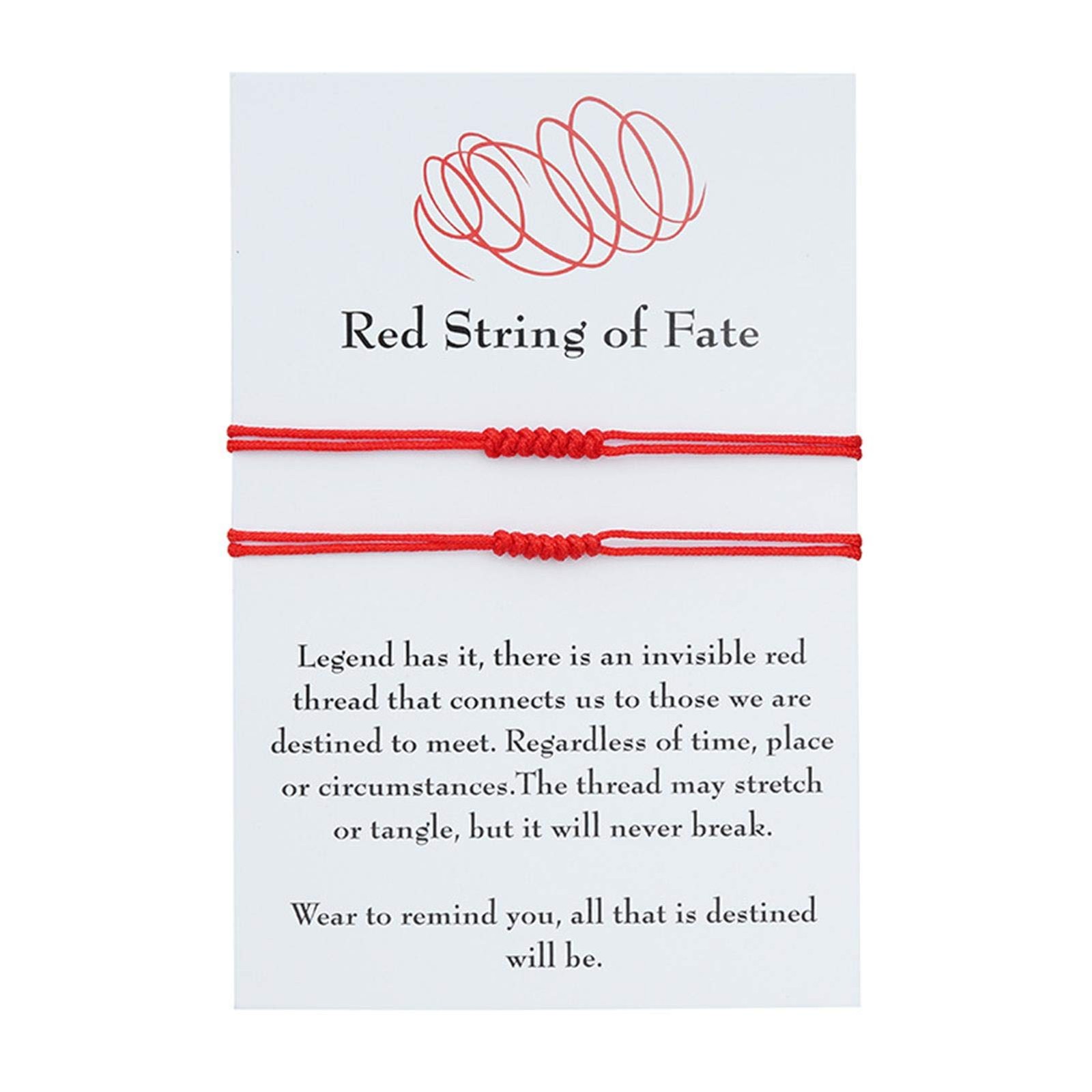 7 Knot Red String of Fate Bracelets Good Luck Protection Red Rope Long Distance