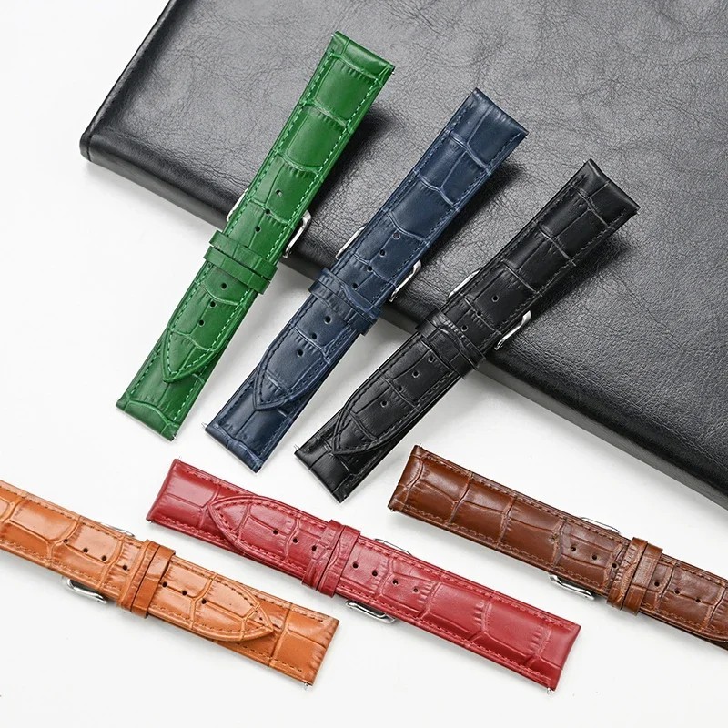 Genuine Leather Watch Band Quick Release Strap 12mm-24mm Universal Watchband