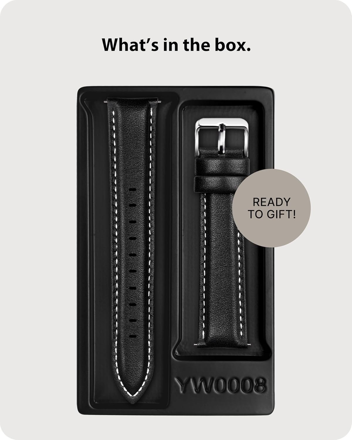 Durable 20mm Leather Watch Band with Adjustable Fit – Perfect for All Occasions