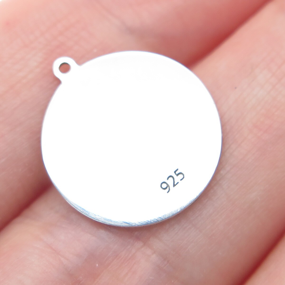 925 Sterling Silver Blue Enamel Male & Female Symbol Minimalist Charm Pendant