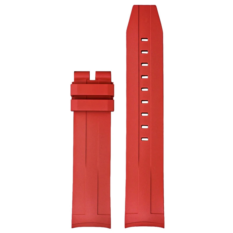 21mm Curved FKM Rubber Strap For Tissot Seastar T120 Soft Heat-Resistant Band