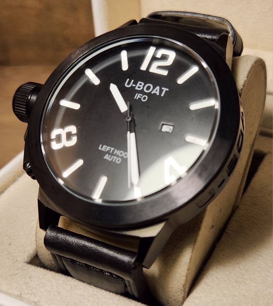 [B1Y] U BOAT IFO LEFT HOOK AUTO Left Hook Automatic Watch Damascus [z9s]
