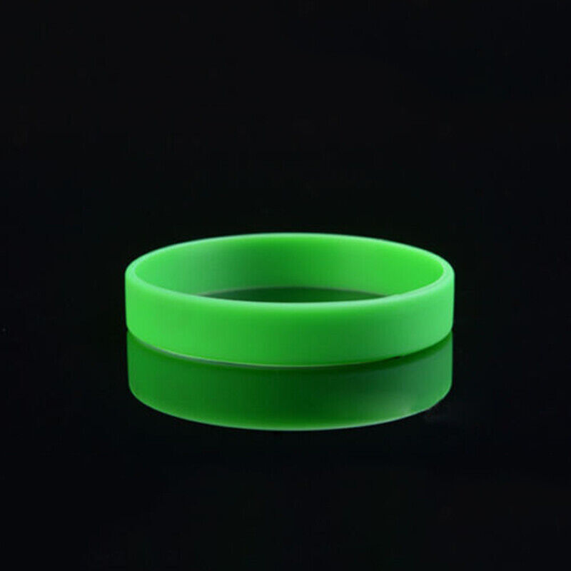 10 Pcs Silicone Rubber Bracelet Solid Wristband, Blank Rubber Band, Multicolor