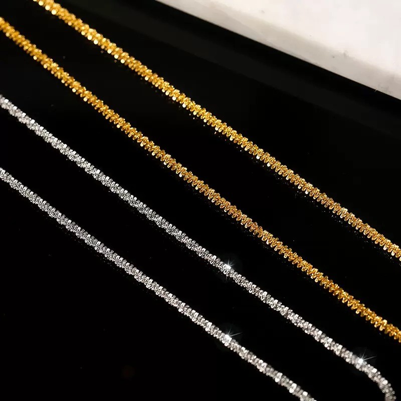 Sparkling Starry Necklace Titanium Steel 18K Gold Plated Chain Fashion Jewelry