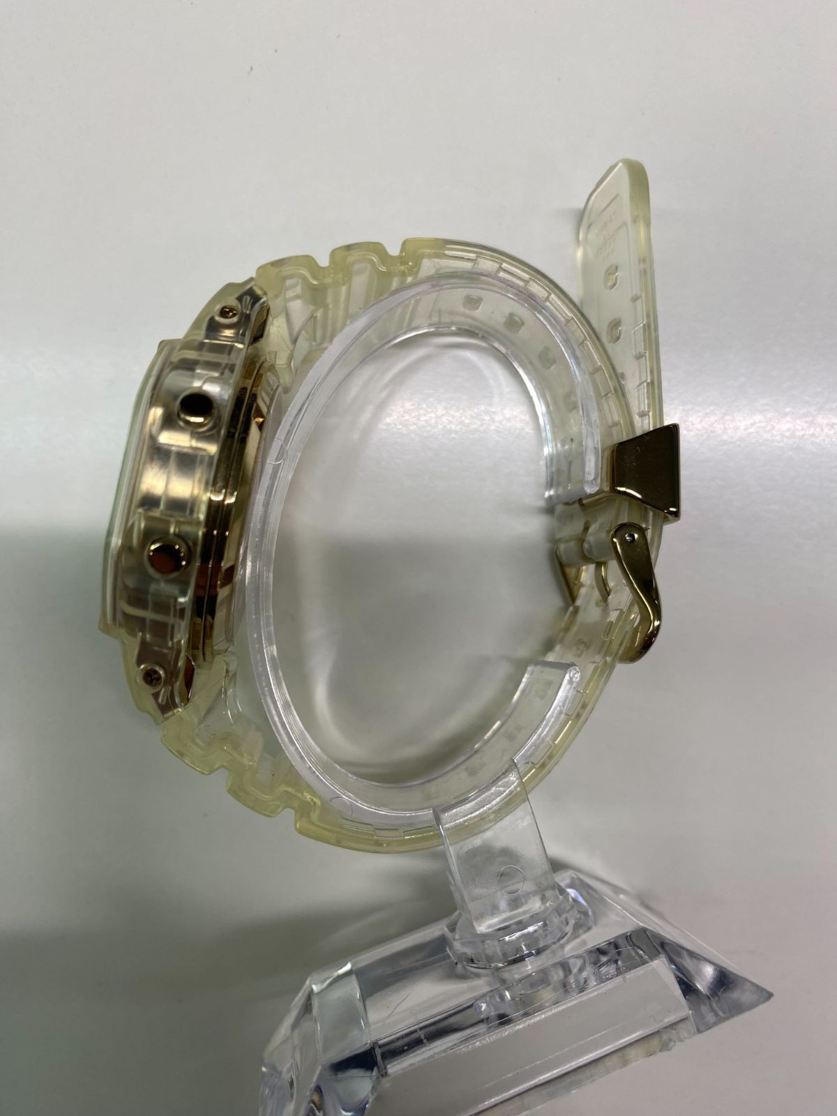 CASIO G SHOCK Wristwatch DW 5035E 7 35th Anniversary Glacier Gold Skeleton