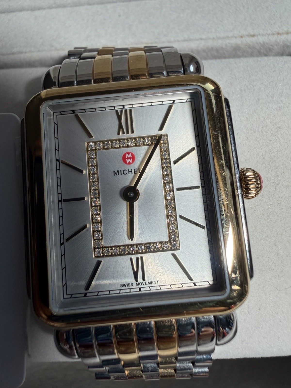 Michele Deco II Mid-Size Diamond Two-Tone 26mm Case Stainless Steel, Band…