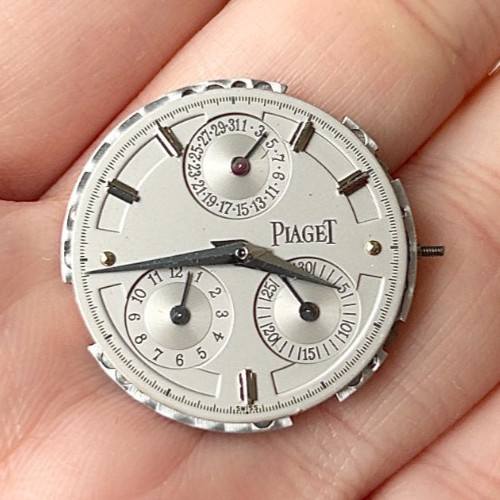 A Piaget Dancer Calendar Chronograph Wristwatch Movement & Dial, Cal 212P