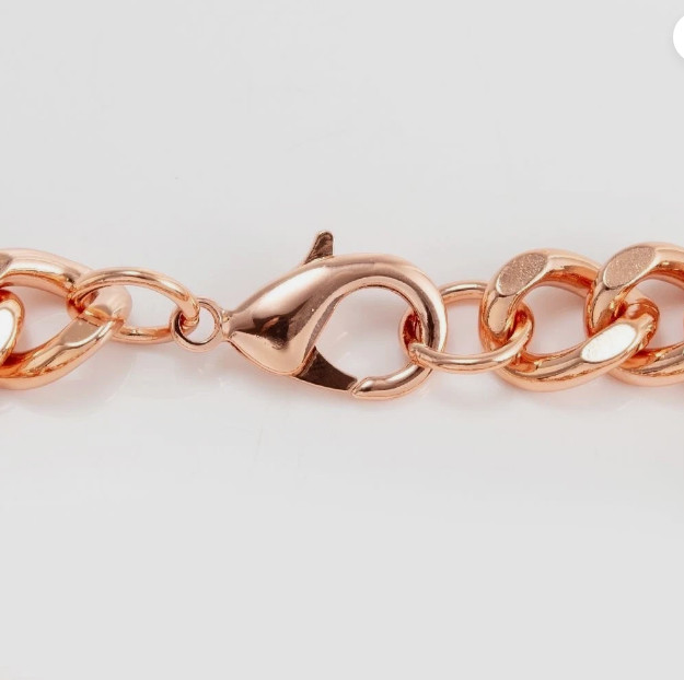 100% Pure Solid Copper Bracelet Arthritis Cuban Chain Curb Link Rider Bracelet