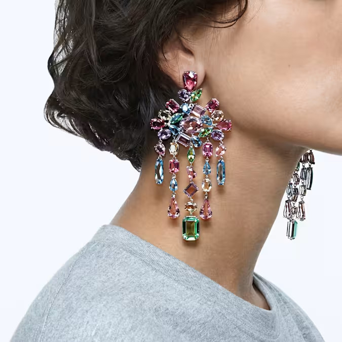 Swarovski Gema drop earrings Mixed cut