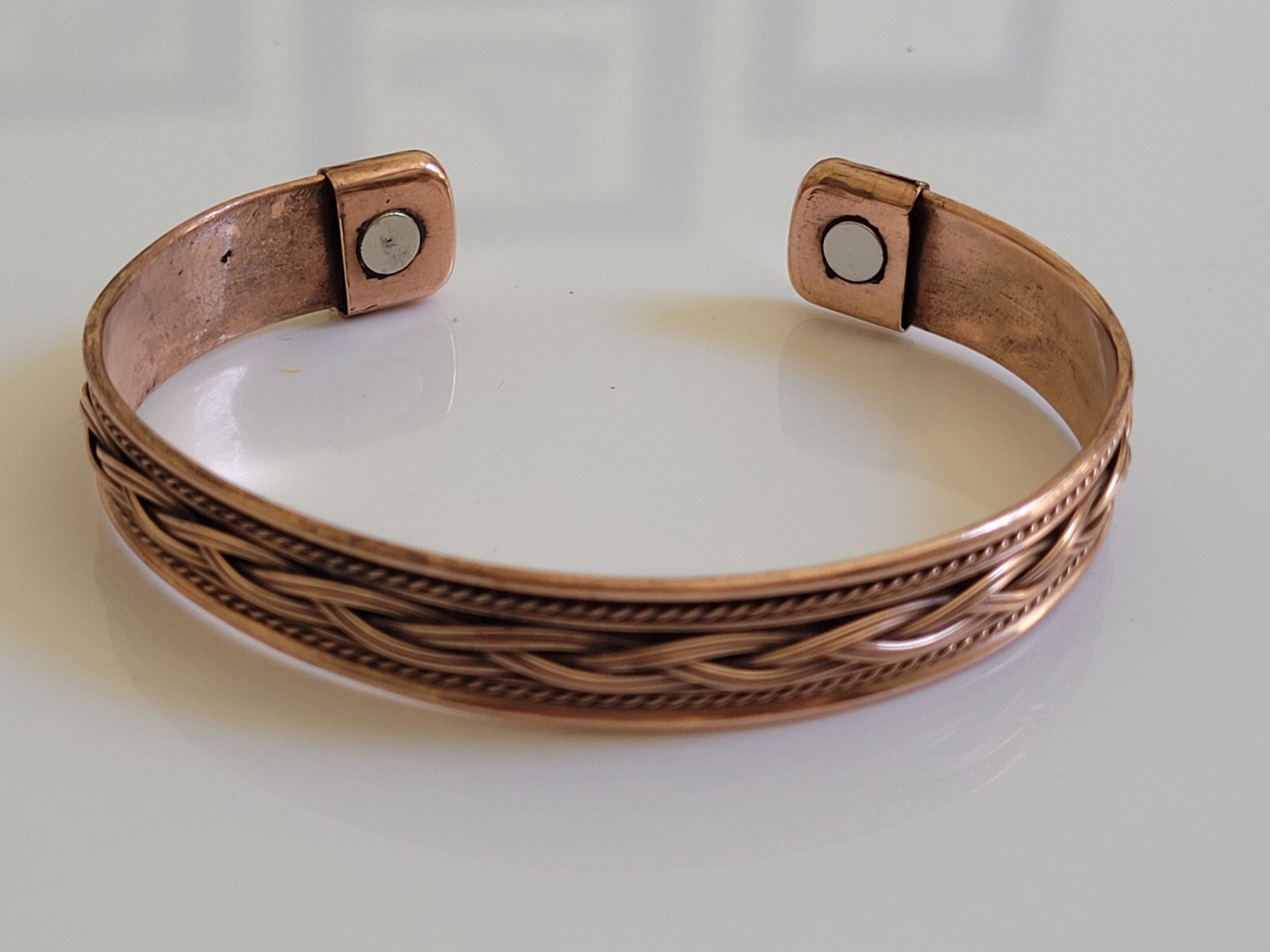 Pure Copper Magnetic Bracelet Copper Arthritis Therapy Cuff Bangle Braided