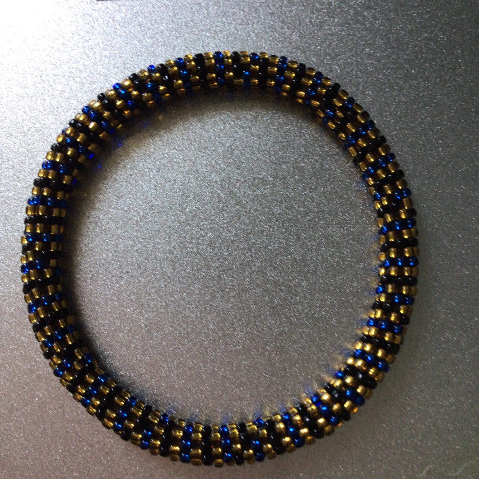 GLASS BEAD 8″ ROLL ON SASHKA BRACELETS, 3 PCS