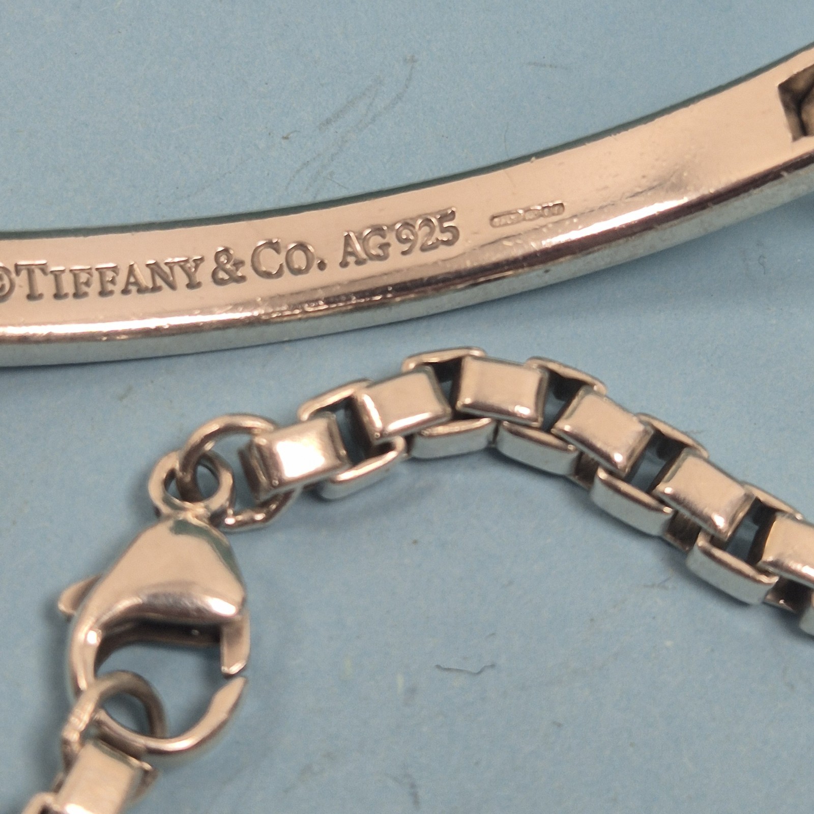 Tiffany & Co. Identity ID Venetian Link Sterling Silver Bracelet Size 8″