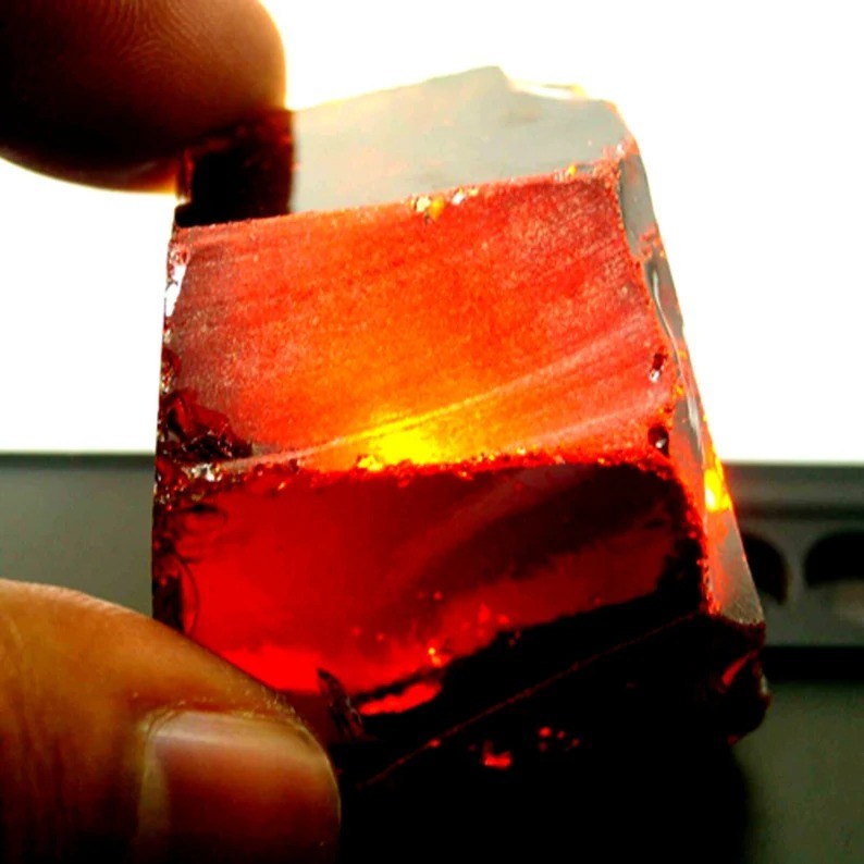 296 Ct NATURAL Earth Mined CERTIFIED Uncut Red Ruby Rough Gemstone Gift For Her