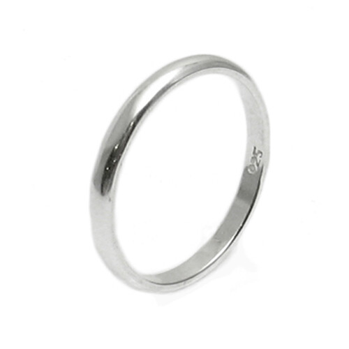 925 Sterling Silver Thin Polished Plain Wedding Band Ring 2mm Size 1-13 Avail.