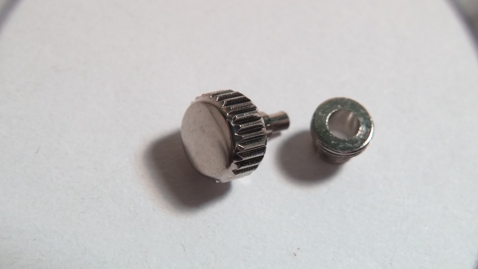 Unbranded waterproof screwdown Crown and Tube X 5 PIECES (approx 5.37mm-5.5mm)