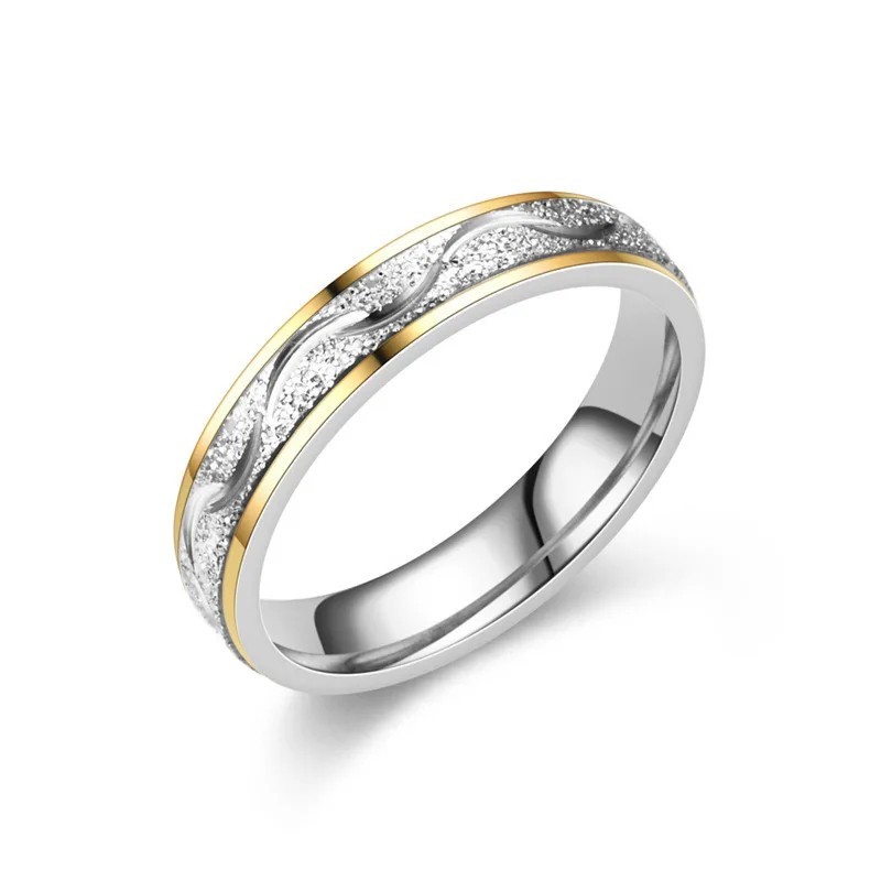 New Frosted Couple Rings for Him & Her Stainless Steel Matching Set Size 5-13
