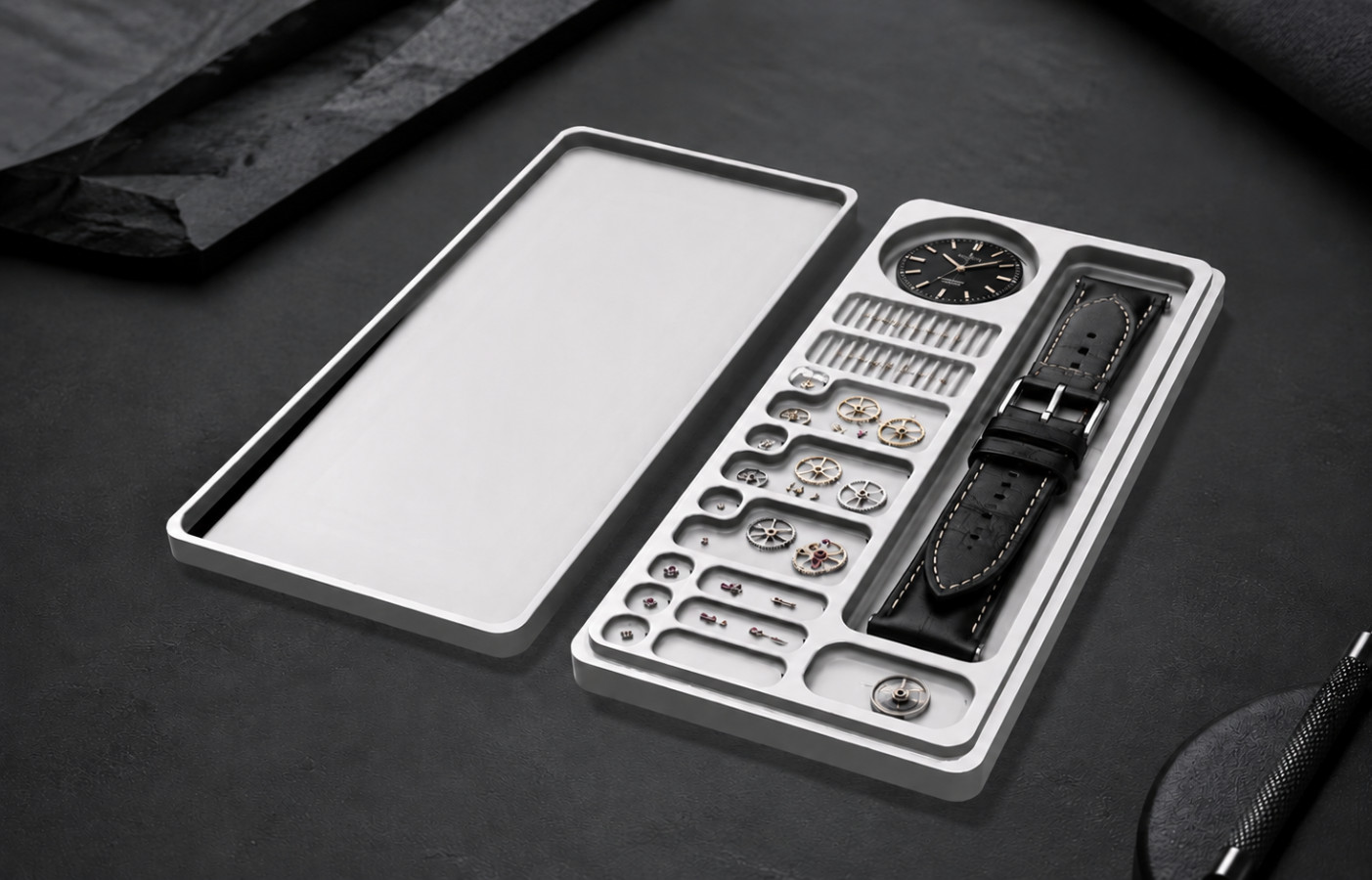 Watch Parts Tray | Stackable Watchmaker Repair Organizer 3d Printed