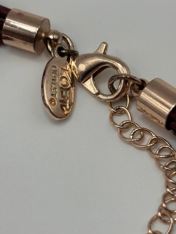 Loft Outlet Burgundy Rose Gold Multi Layer Necklace