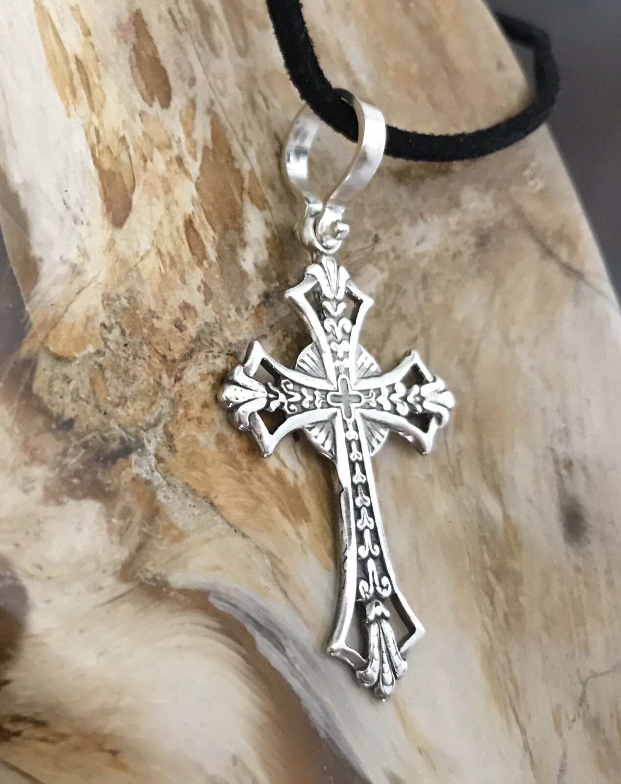 ATOCHA Coin Pendant Sterling Silver Filigree Cross Sunken Treasure Coin Jewelry