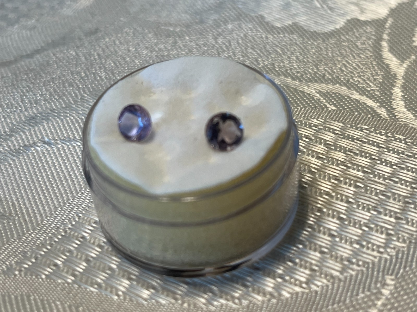 Two Natural 5mm round Amethyst-Not heat treated or enhanced