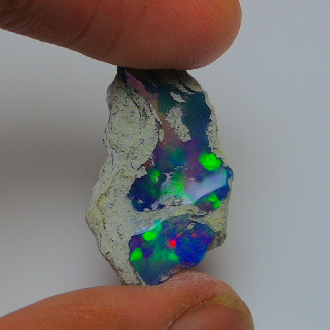 Polished Blue Opal Rough 6.80 Carats, Smoked Ethiopian Welo Opal Rough,