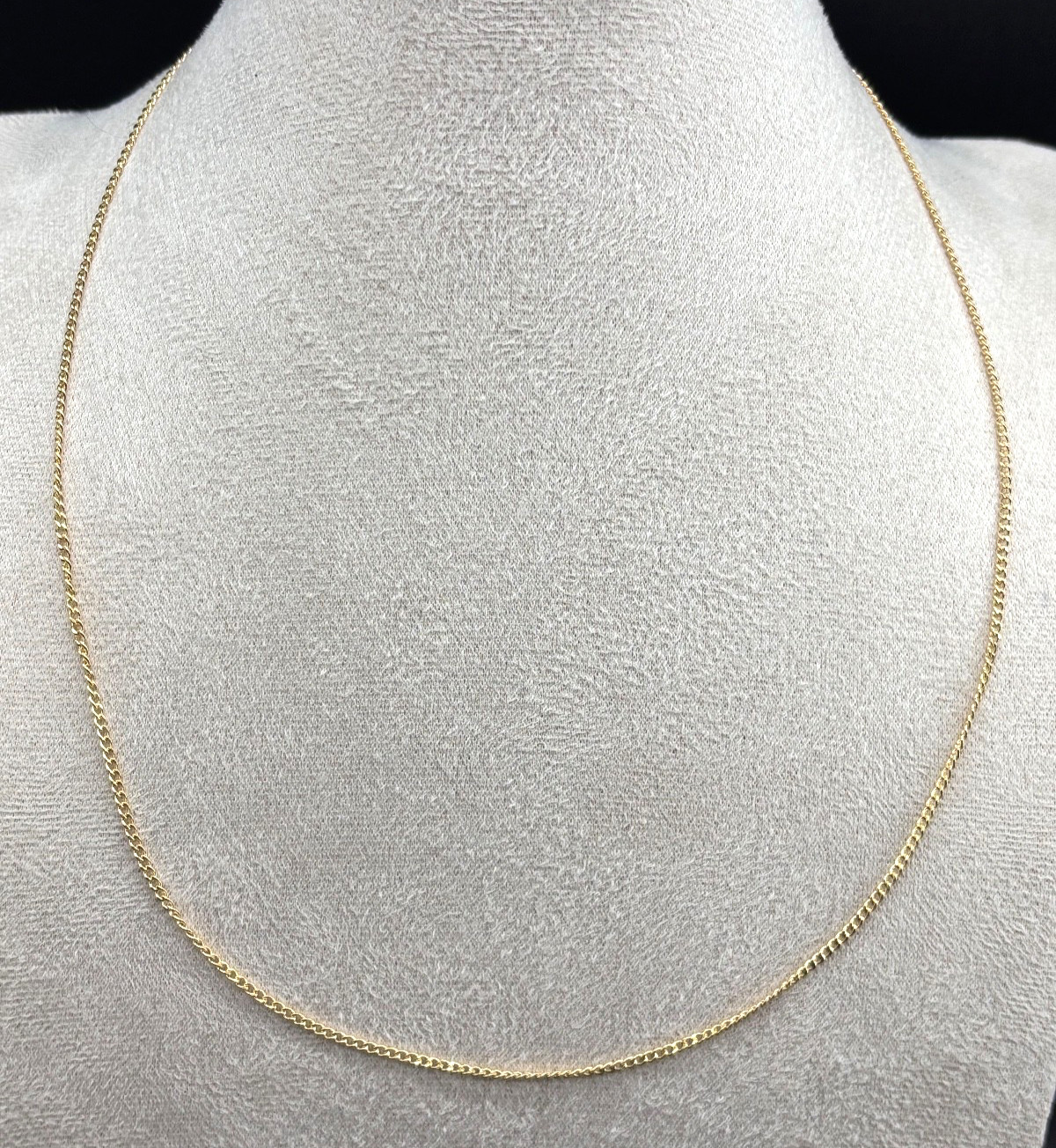 18 kt Yellow Gold Filled Cuban Link Chain 18″ 1mm Width Large Clasp