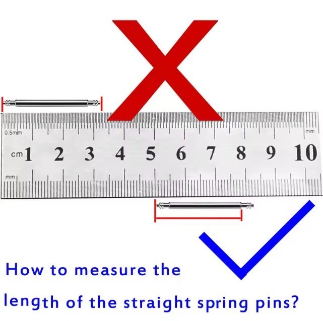 10 pcs Watch Spring Bar Pins Watchband Stainless Steel -Diameter 1.5mm or 1.8mm