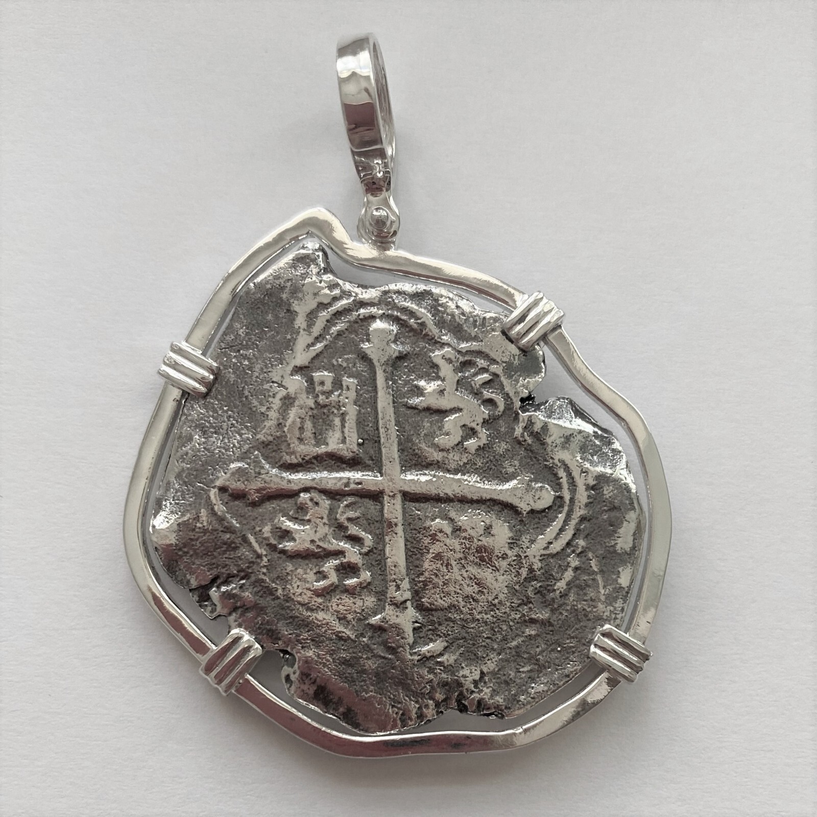 ATOCHA Era Coin 8 Reale “Tortuga Shipwreck” Réplica Coin Sterling Silver Frame