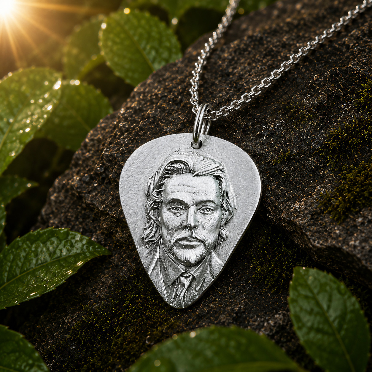 Limited! Sterling Silver McCartney Portrait and Sign Pendant Necklace for Fans