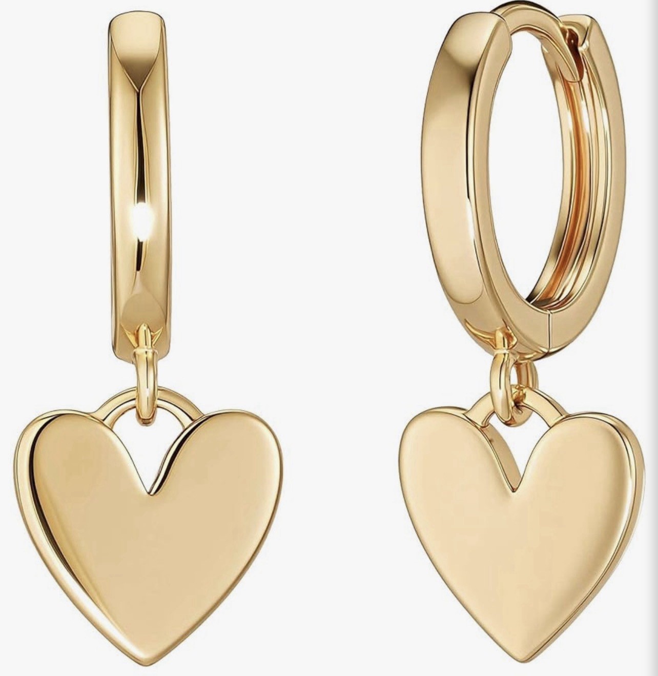 Heart Hoop Dangle Earrings