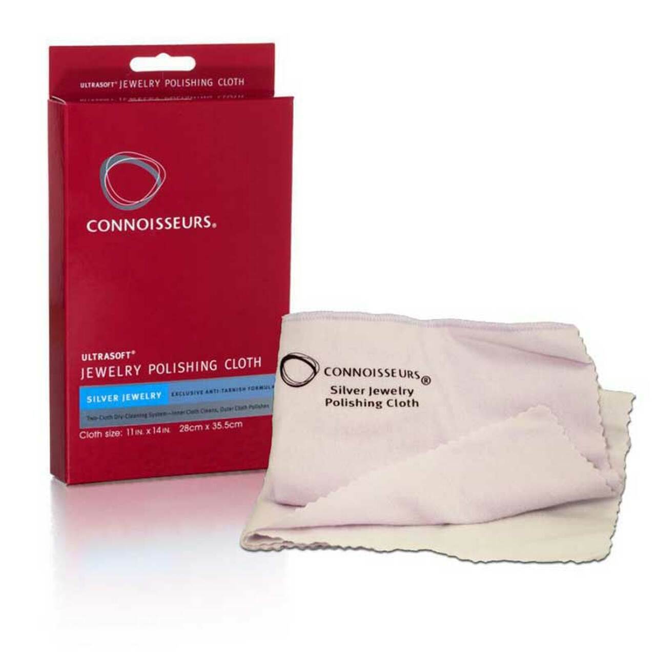 Silver Jewelry Polishing Cloth Connoisseurs 11″ x 14″ Ultra Soft Cleaner Boxed