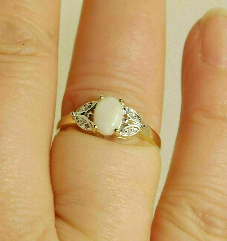 2.50Ct Oval Cut Opal & Diamond Halo Engagement Ring Solid 14K White Gold Finish