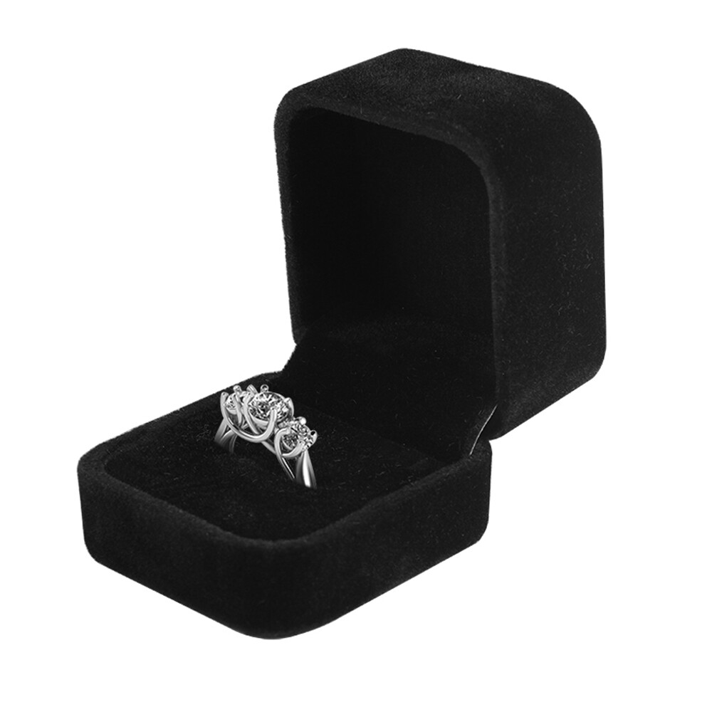 🔥Wholesale Black Velvet Ring Storage Boxes Jewelry Gift Box Earring Display Box