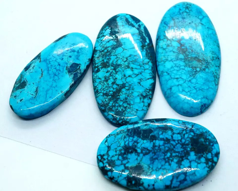 AAA+Certified 248 CT Natural Blue Spiderweb Arizona Turquoise Loose Gemstone Lot