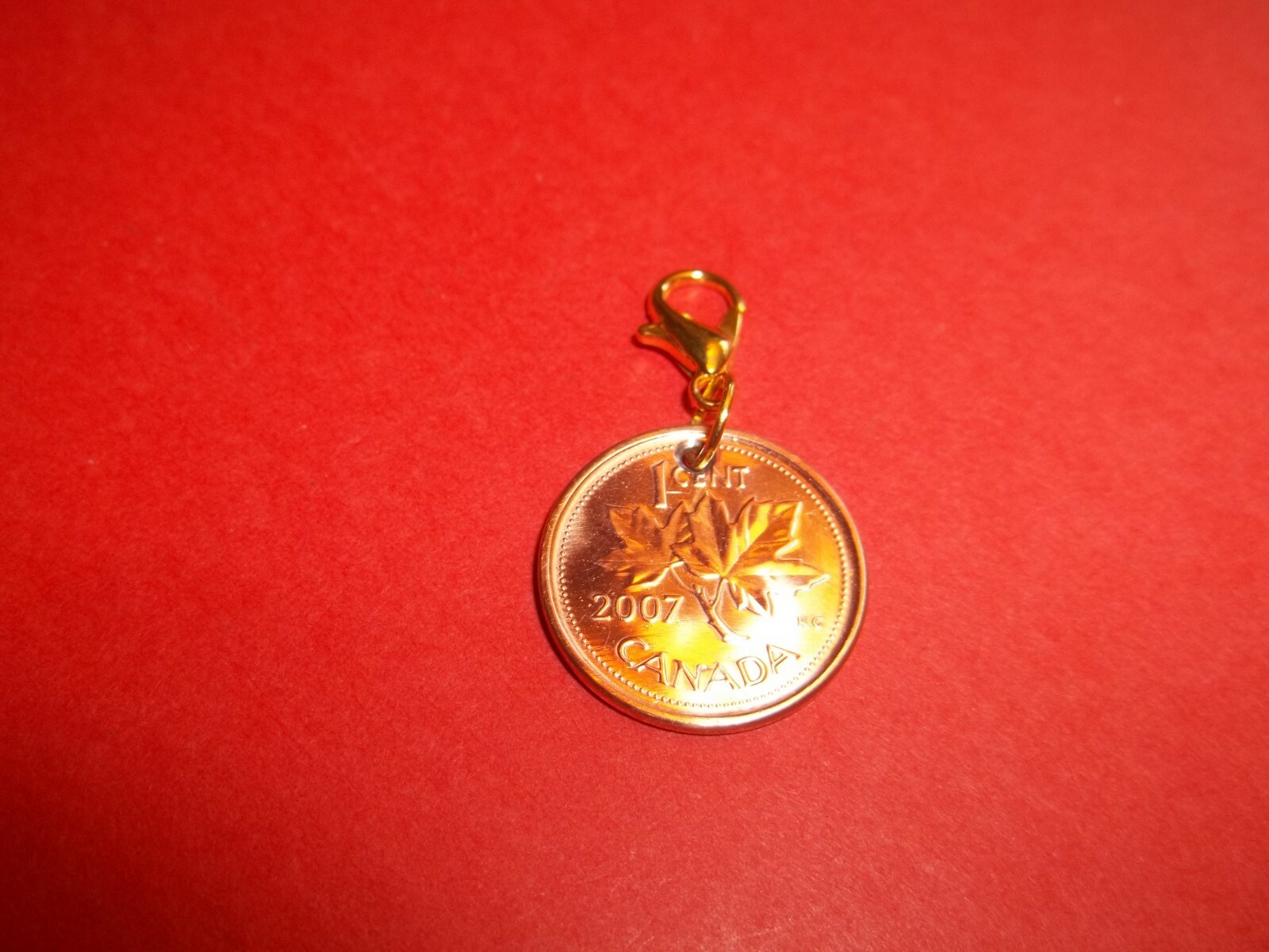 ONE (1) CENT – CANADA PENNY – HIGHLY POLISHED PENDANT / CHARM – 1997 to 2011