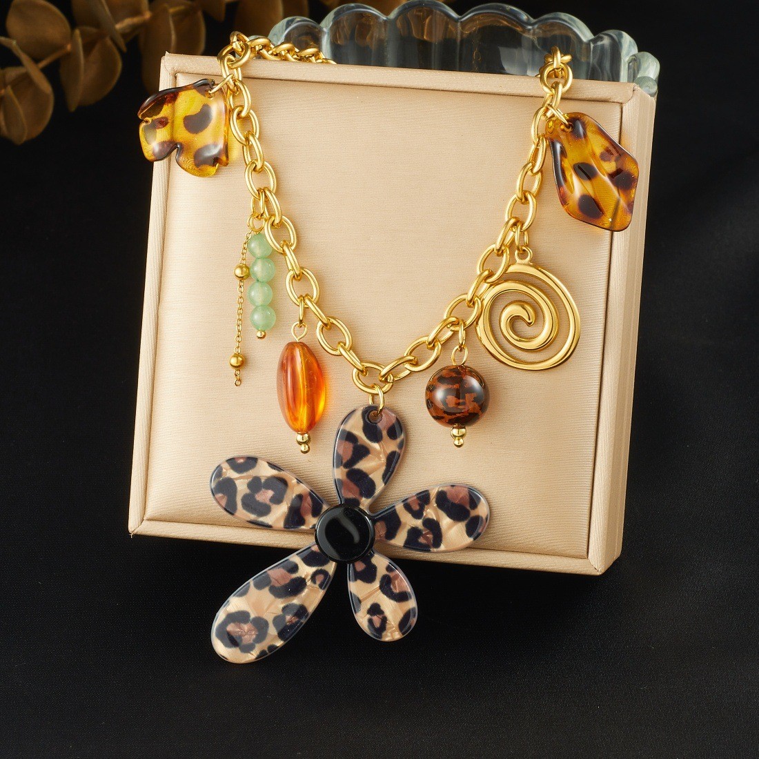 Vintage Multi-Layer Fish Pendant Necklace