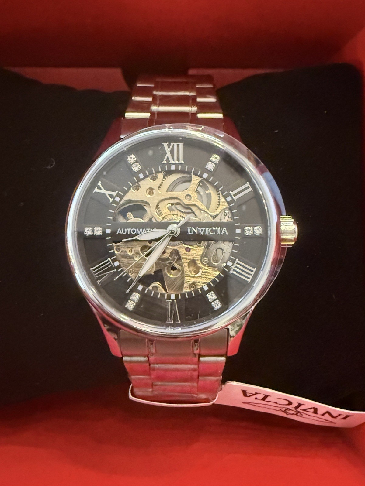 Invicta Objet D Art Men’s Automatic Skeleton Dial – 40mm Silver (69118)