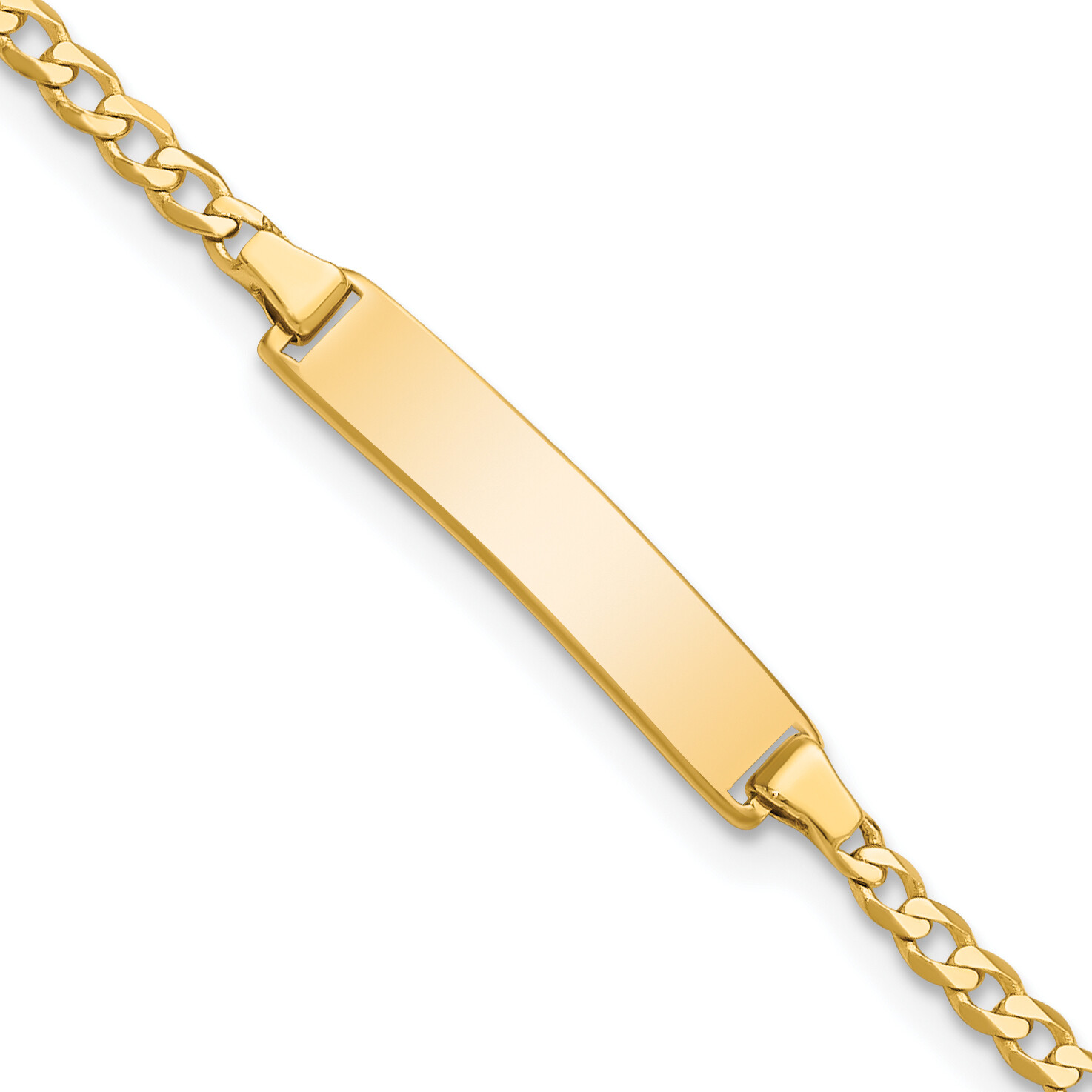 10k Flat Curb Link ID Bracelet 10BID103
