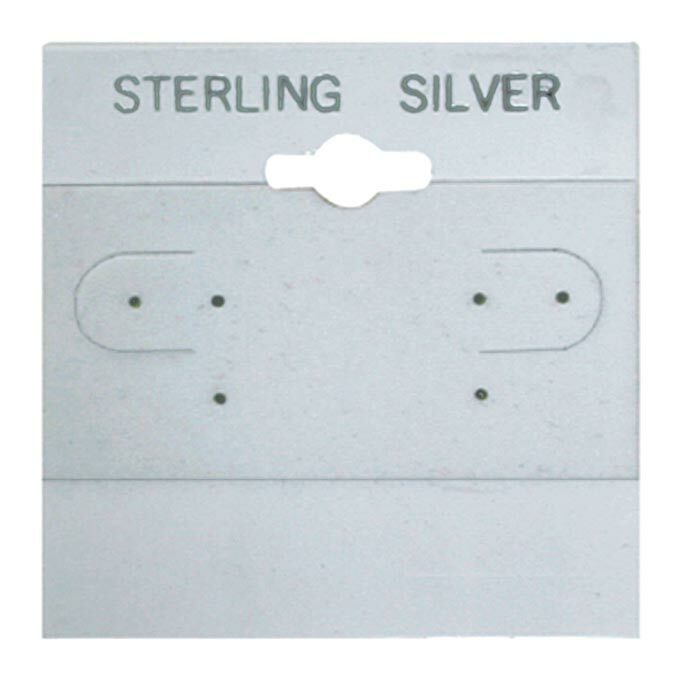 2″ x 2″ Plastic Jewelry Earring Display Hanging Cards ~ Pack of 100