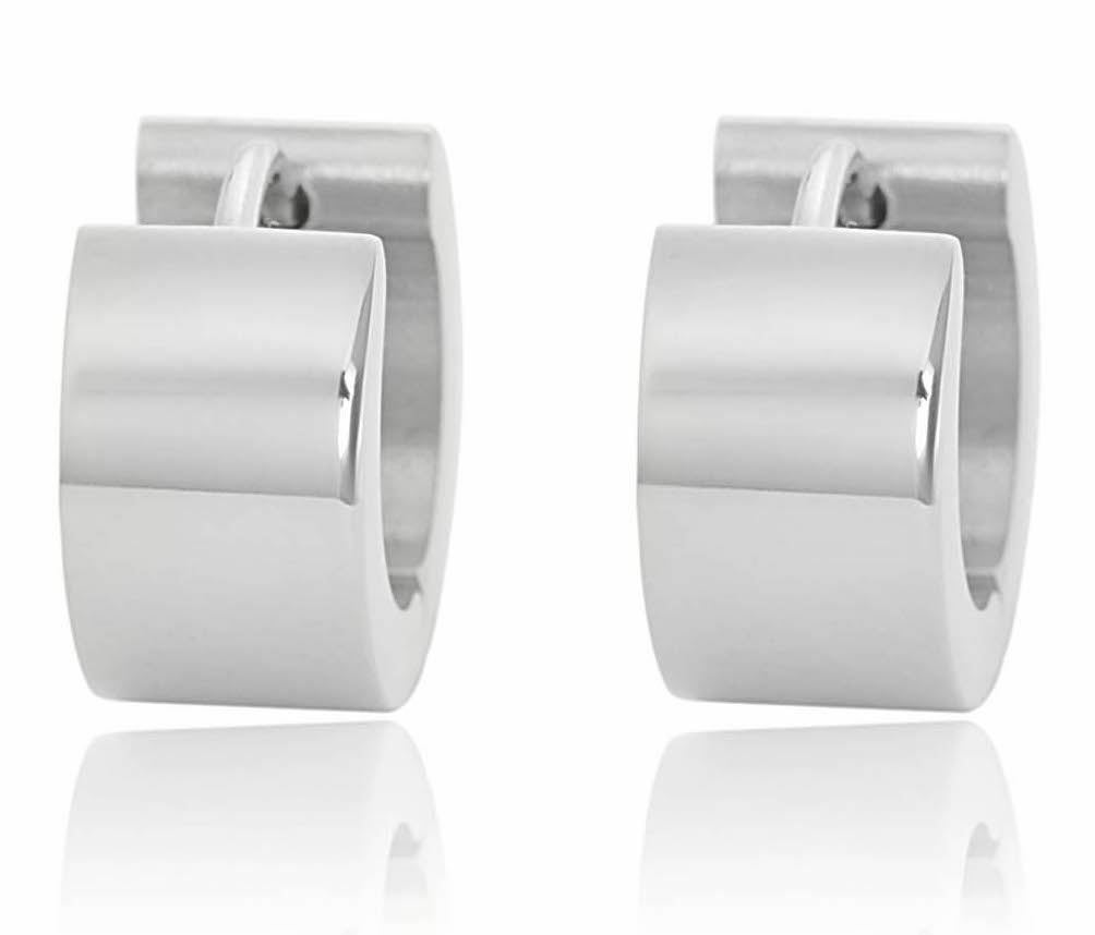 Edforce Stainless Steel Small Hoop Huggie Earrings For Men Women