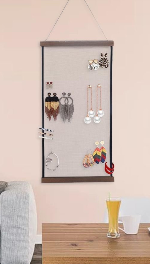 Earring Holder Mesh Storage Display Rack Jewelry OrganizerSize- 22.5×12 in
