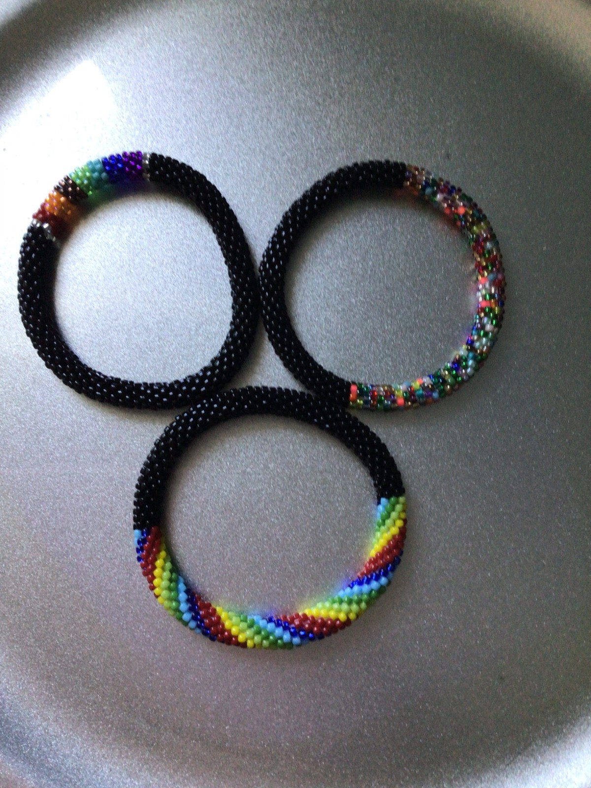 UNIQUE MULTICOLOR COMBINATION, 7″ ROLL ON SASHKA BRACELETS, 12 PCS