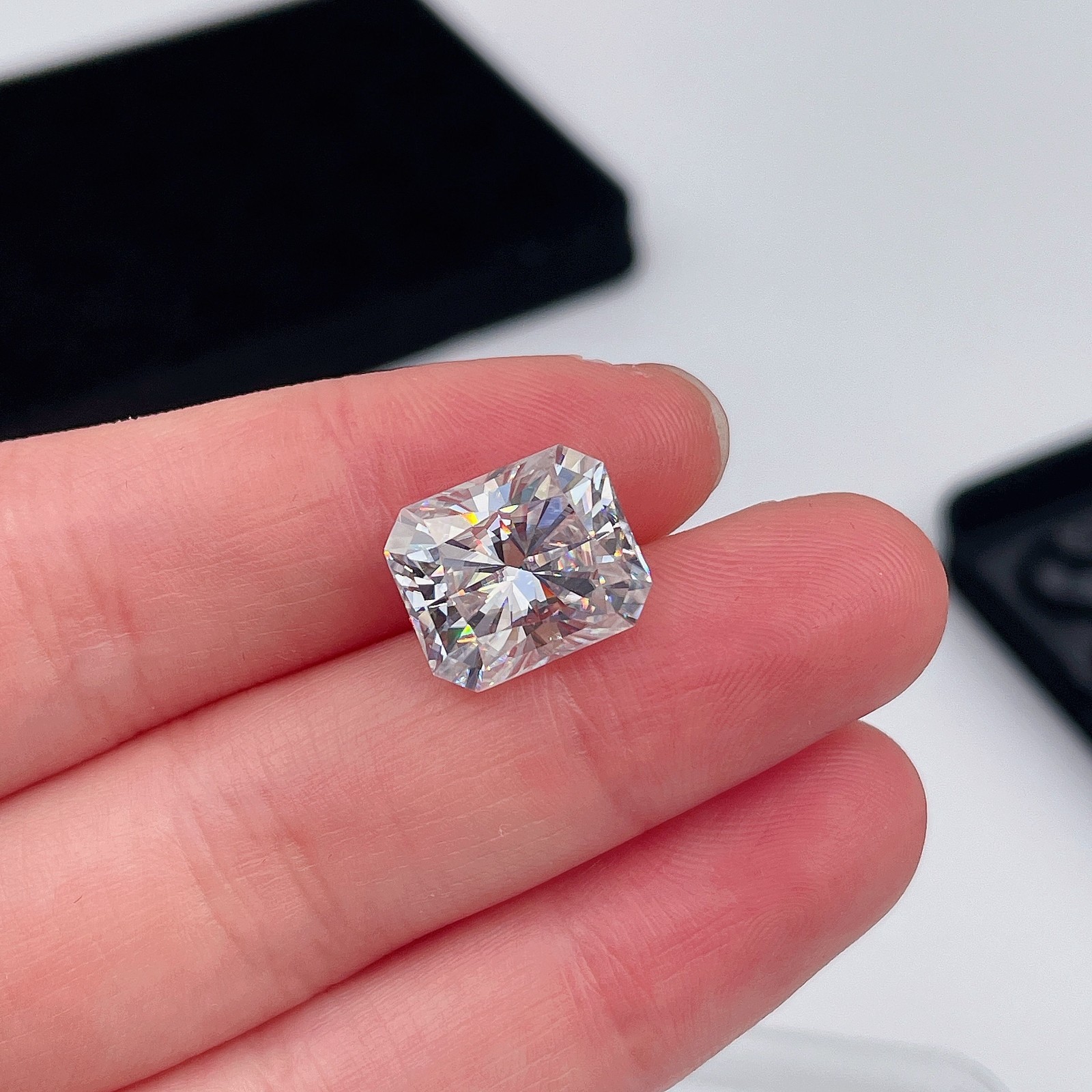 1.65 CT Natural White Diamond Radiant Cut VVS1 D Grade IDGL Certified AS3