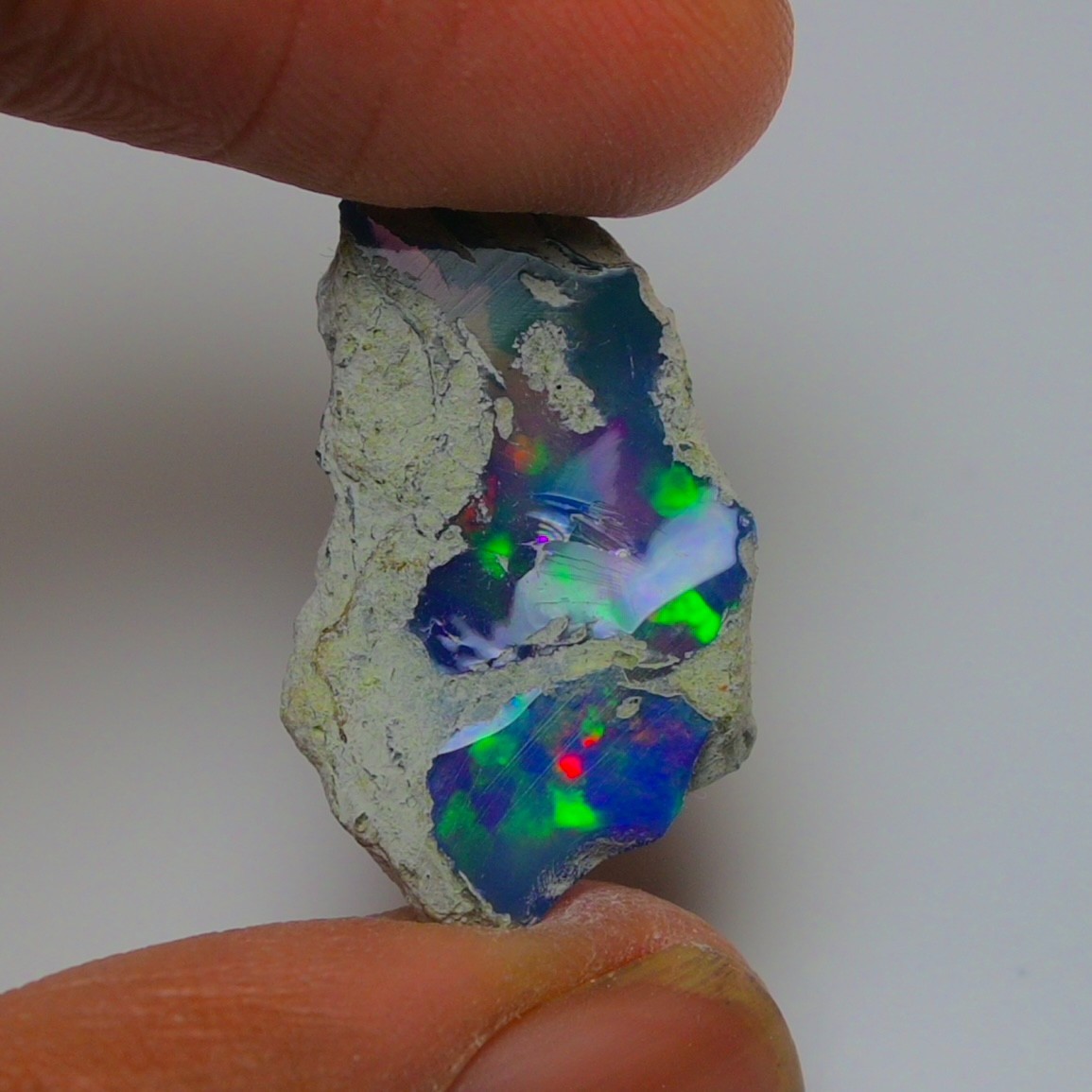 Polished Blue Opal Rough 6.80 Carats, Smoked Ethiopian Welo Opal Rough,