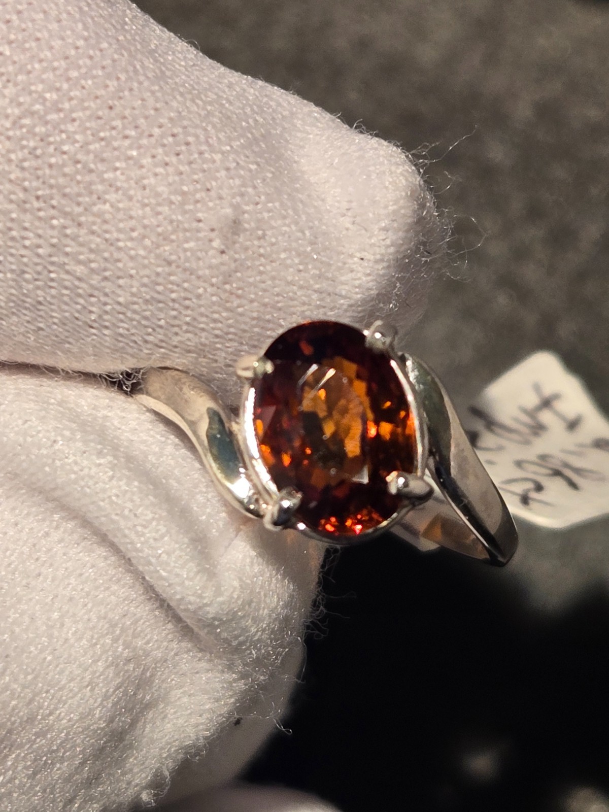 FINE IMPERIAL ZIRCON STERLING SILVER RING! 2.86CT, RICH COLOR, DEPTH, LUSTER!!
