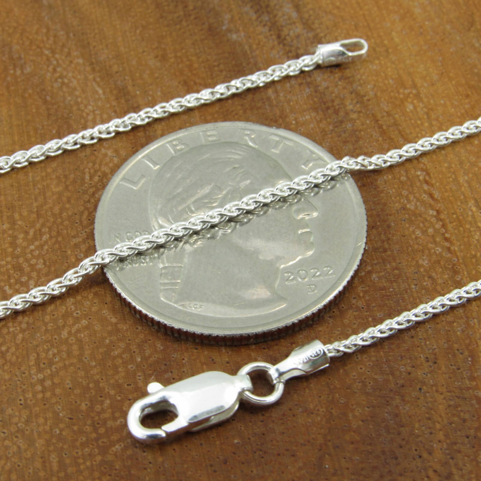 Solid 925 Sterling Silver Braided Wheat Chain Italian Spiga Necklace / Bracelet