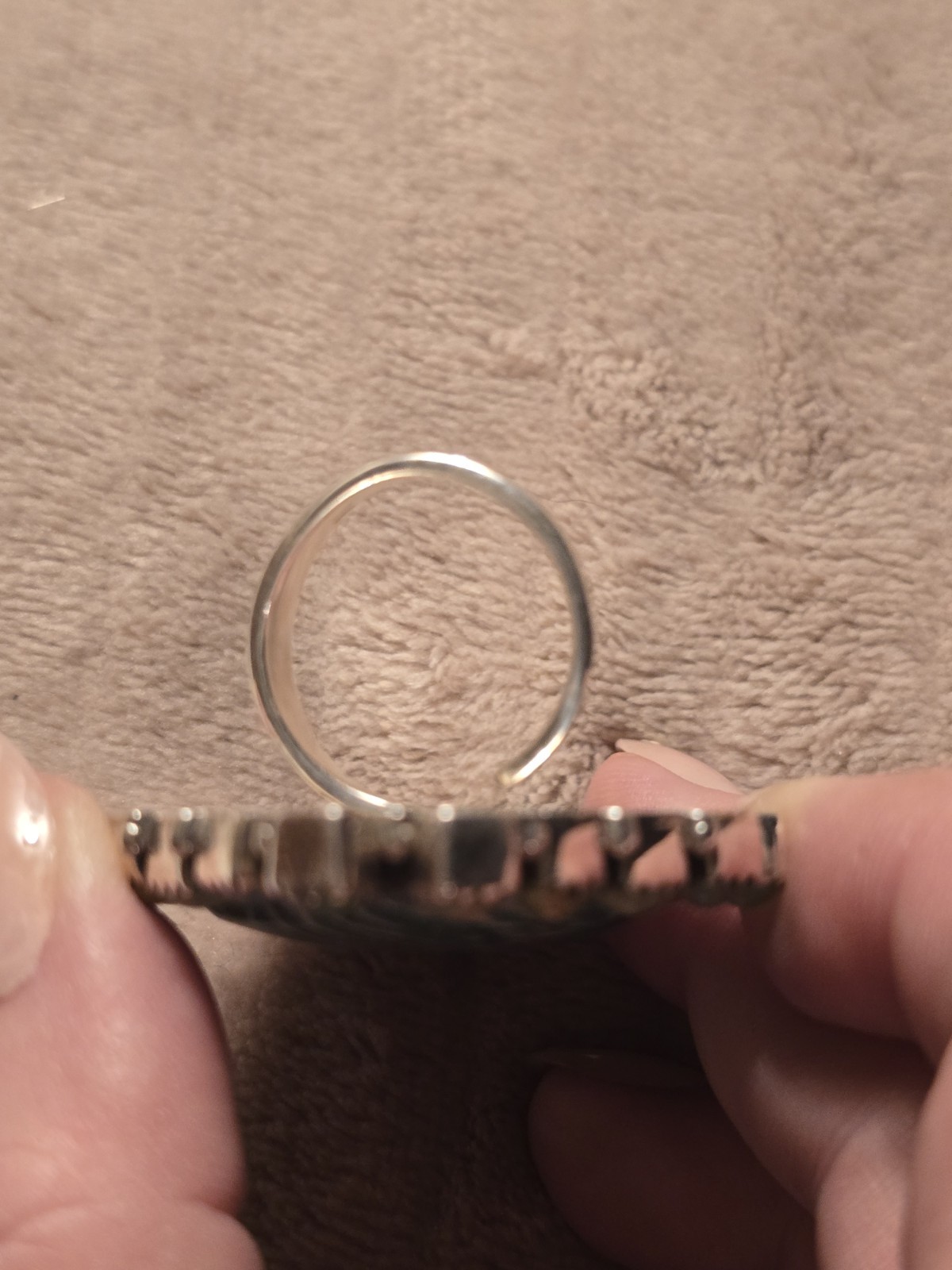 Massive Amazonite & Opal Gemstone Sterling Silver Adjustable Kite Ring