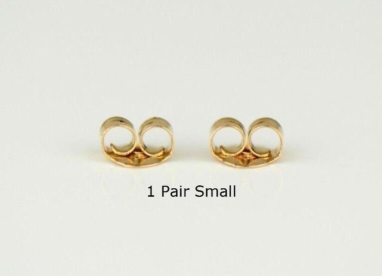 14k Yellow or White Gold Push Back Earring Butterfly Backing by 1,2,3,6,10 Pairs